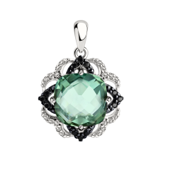 Anhänger mit Quarz und Zirkonia 