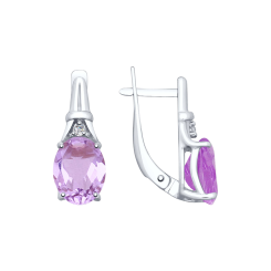 Ohrringe mit Amethysten und Zirkonia 