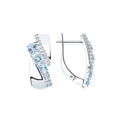 Ohrhänger mit Zirkonia und Topas 