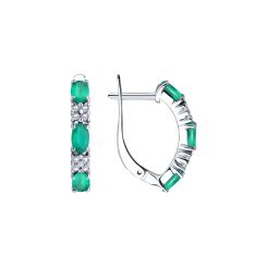 Ohrhänger mit Achat und Zirkonia 