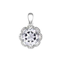 Anhänger mit Bergkristall und Zirkonia 