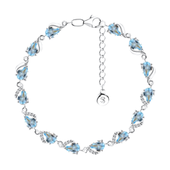 Armband mit Topasen und Zirkonia 