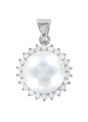 Anhänger mir Perle und Zirkonia 