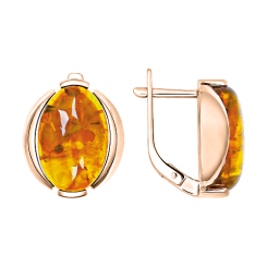 Ohrhänger vergoldet mit Bernstein 