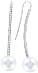 Ohrringe mit Perle und Zirkonia 