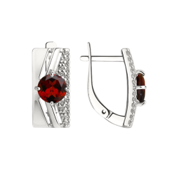 Ohrhänger mit Rodolith und Zirkonia 