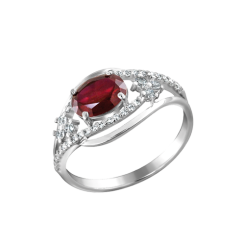 Кольцо с фианитом 