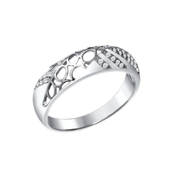 Кольцо с фианитом 