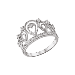Women's ring with zirconia 