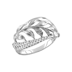 Кольцо с фианитами 