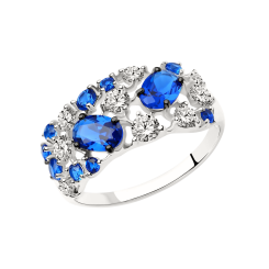 Кольцо с фианитами 