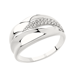 Кольцо с фианитами 