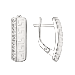 Ohrringe mit Zirkonia und Emaille 