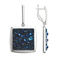 Ohrhänger mit blauen Kristallen Swarovski 