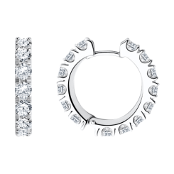 Ohrringe-Creolen mit Zirkonia 