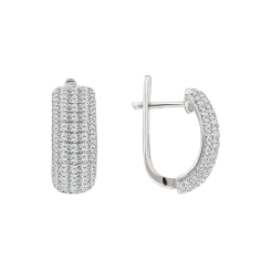 Earrings with zirconia 