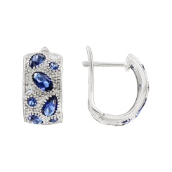Ohrhänger mit blauen Zirkonia 