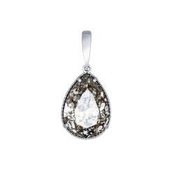 Anhänger mit schwarzem Swarovski Kristall 