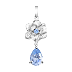 Anhänger mit hellblauen Zirkonia 