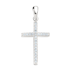 Pendant cross with zirconia 