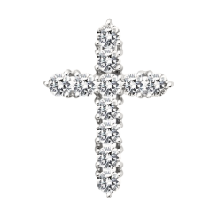 Подвеска-крест с фианитами 