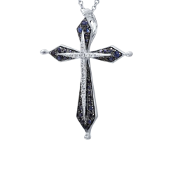 Anhänger – Kreuz mit Zirkonia 