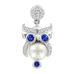 Anhänger mit Zirkonia und Perle 