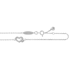 Fußkette "Herz" mit Zirkonia 