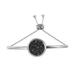 Armband mit schwarzen Kristallen Swarovski 