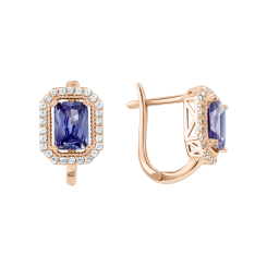 Earrings with zirconia 