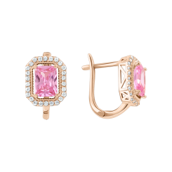 Earrings with zirconia 