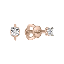 Серьги-пуссеты с бриллиантами 