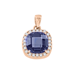 Anhänger mit Saphir und Zirkonia 
