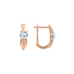 Earrings with zirconia 