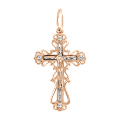 Anhänger – Kreuz mit Zirkonia 