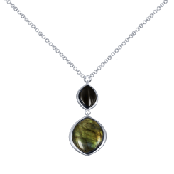 Колье c ониксом и лабрадоритом 