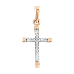 Anhänger-Kreuz mit Brillanten 