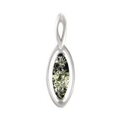 Anhänger mit grünem Bernstein 