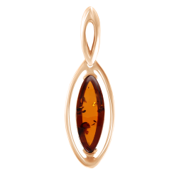 Anhänger vergoldet mit Bernstein 