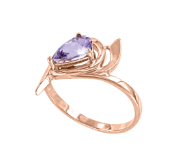 Damenring mit Amethyst 
