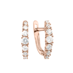 Earrings with zirconia 