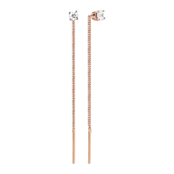 Durchziehohrringe mit Zirkonia 