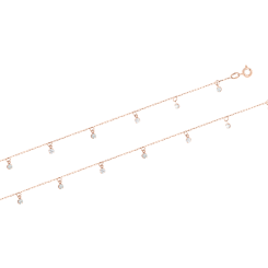 Fußkette mit Zirkonia 