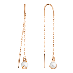 Ohrhänger als Durchzieher mit Perle 