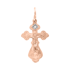 Anhänger - Kreuz mit Brillant 