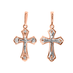 Kreuz Anhänger mit Zirkonia 