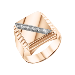 Men's ring with zirconia 