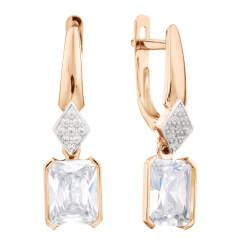 Earrings with zirconia 