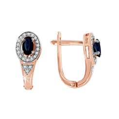 Ohrhänger mit Saphir und Brillanten 