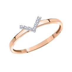 Women's ring with zirconia 